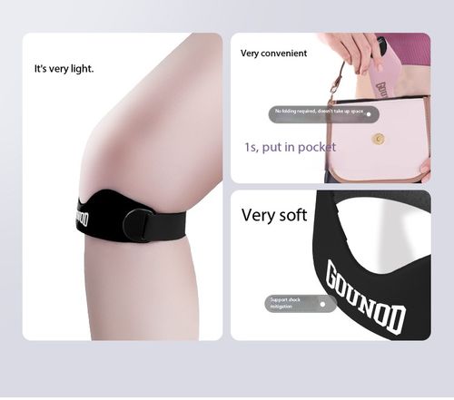 2‑Pack Adjustable Sports Patella Strap, Soft Silicone Knee Support Brace