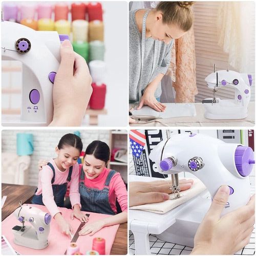 Portable Mini Electric Sewing Machine, Household Desktop Automatic Tailor Machine, Built‑in Light & Thread Cutter, Heavy‑Duty for Thick Fabric, Easy‑to‑Use Small Sewing Tool for Home DIY Clothing Repair