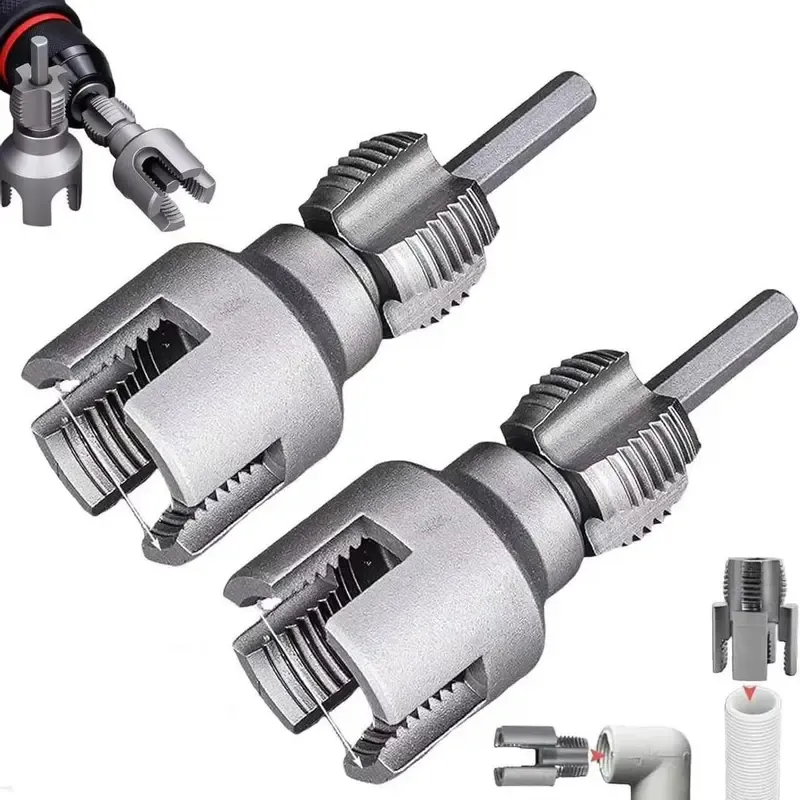 3‑Piece PPR PVC Pipe Tap Tool Kit, Integrated Internal & External Thread Tapping Cutter, Pipe Thread Repair Tool for Water Pipe