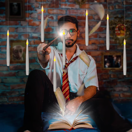 ✨Magical Floating Candles for Halloween Christmas Decoration Have the chance to receive a random gift😍🍬