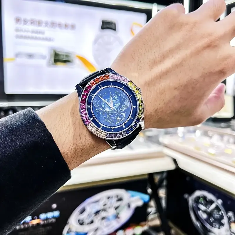 20 Augustus Starry Sky Colored Diamond Mechanical Watch