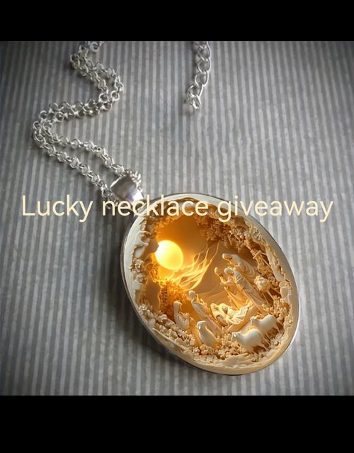 24 Bible baptized lucky letter necklace