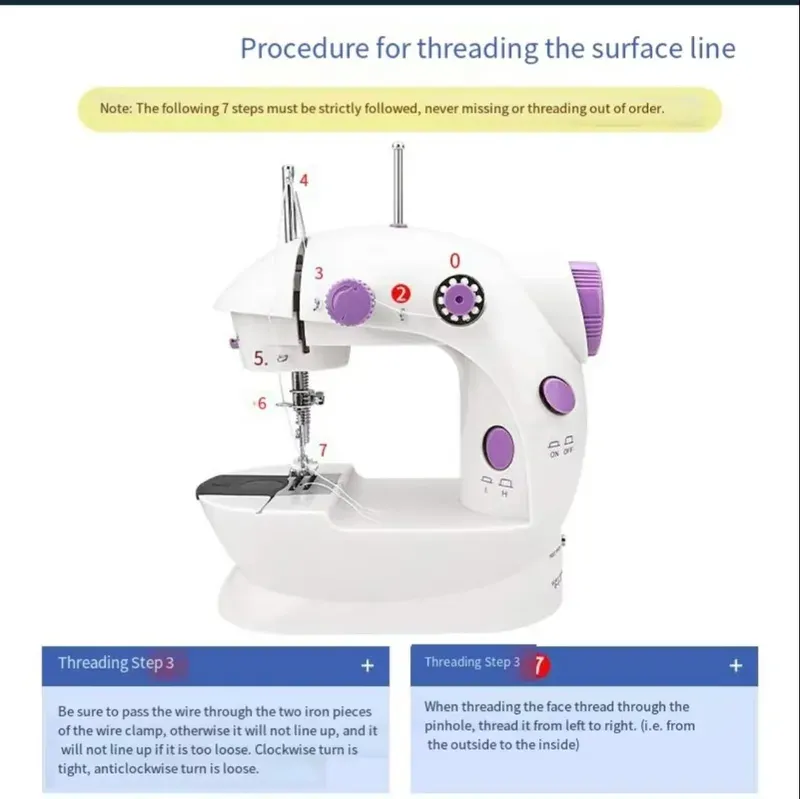 18 🔥💯🏹 Household Small Mini Sewing Machine Household Mini Electric Desktop Multi-Function Automatic Sewing Machine.💫😎👉