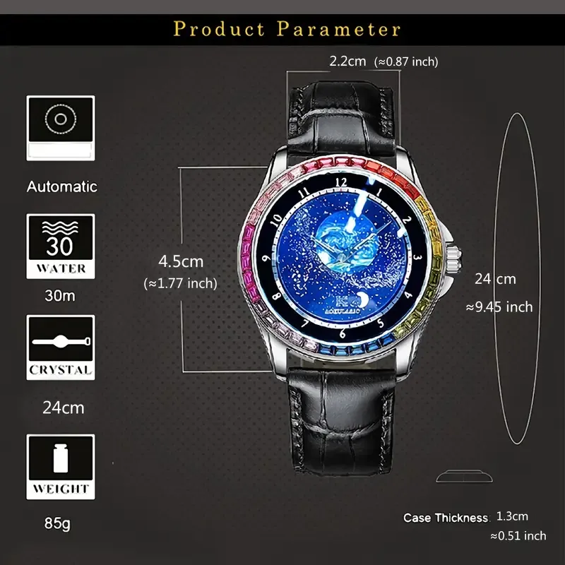 20 Augustus Starry Sky Colored Diamond Mechanical Watch