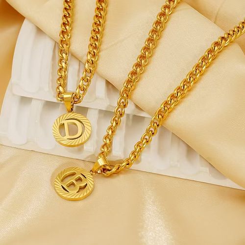 24 Bible baptized lucky letter necklace