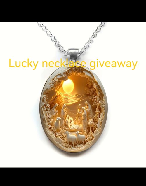 24 Bible baptized lucky letter necklace