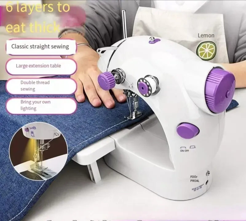 18 🔥💯🏹 Household Small Mini Sewing Machine Household Mini Electric Desktop Multi-Function Automatic Sewing Machine.💫😎👉