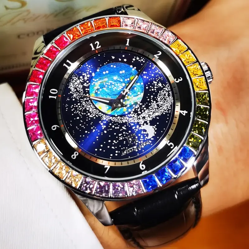 20 Augustus Starry Sky Colored Diamond Mechanical Watch