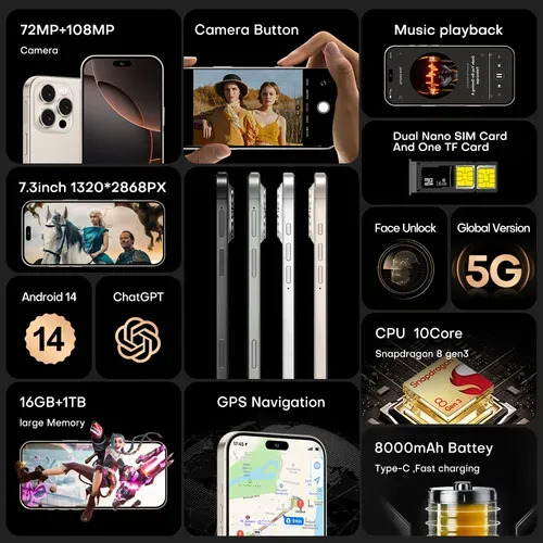 11 High imitation of Apple mobile phone I16ProMax4+64