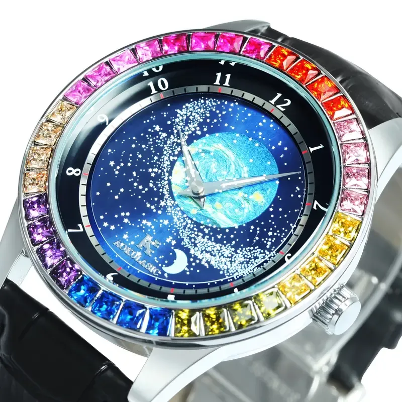 20 Augustus Starry Sky Colored Diamond Mechanical Watch