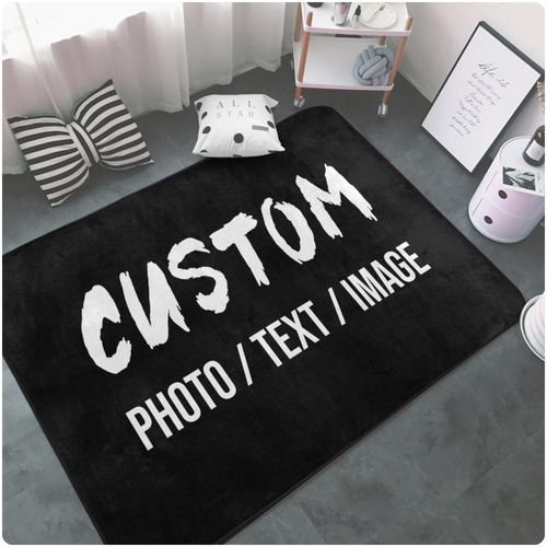 Custom Rug Personalized Area Carpet with Your Logo Image Text Photo