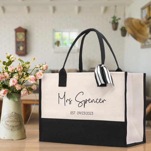 Customized  Tote Bag Customized Name Texts