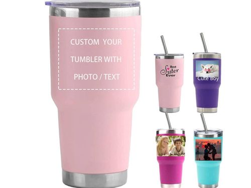 Personalized Photo  Stainless Steel Tumbler Coffee Tumbler Cup