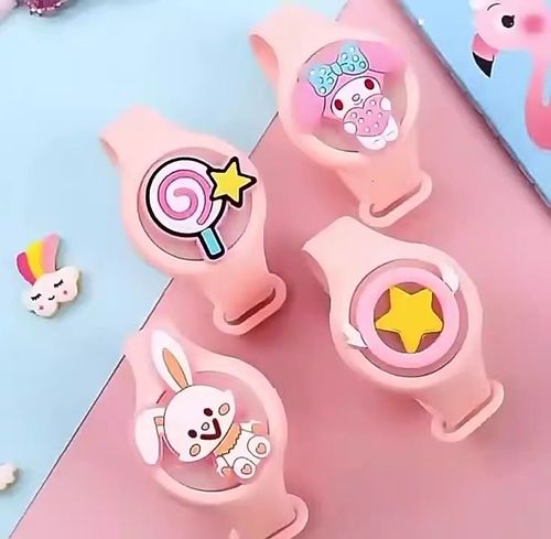 5pc Silicone Mosquito Repellent Watch Children Cartoon Summer Insect Repellent Bracelet Lightweight