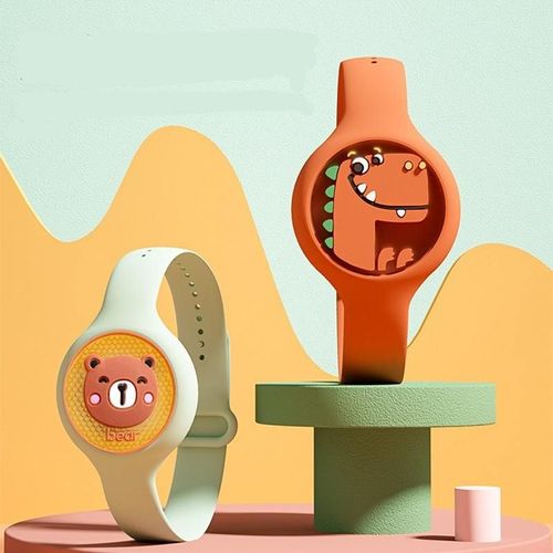 5pc Silicone Mosquito Repellent Watch Children Cartoon Summer Insect Repellent Bracelet Lightweight