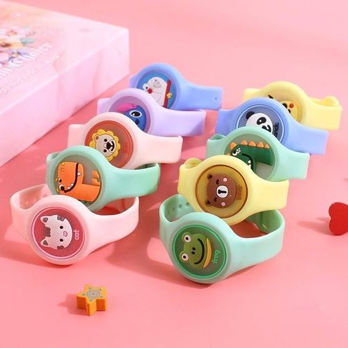 5pc Silicone Mosquito Repellent Watch Children Cartoon Summer Insect Repellent Bracelet Lightweight