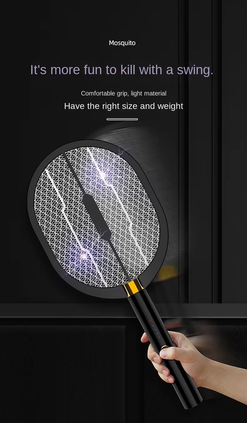 Rechargeable Electric Mosquito Swatter – Auto Mosquito-Attracting, Kills Mosquitoes & Flies, Perfect for Home
