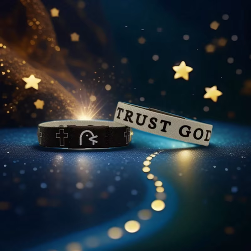 Tiktok Hot Selling Christian Gift Wearable Fabric Smart NFC Rfid Wristbands Custom Dropshipping Scan Daily Bible Verse Bracelet