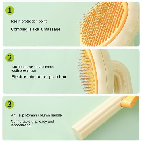 Popular Pumpkin Pet Comb – Silicone & Plastic Grooming Tool for Dogs & Cats (Boxed)