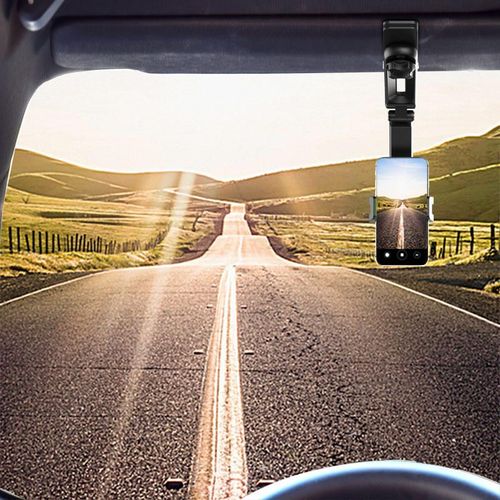 Hot-selling car phone holder — can be fixed on the sun visor, suitable for mobile navigation, live streaming and selfies, safe and stable, shockproof and anti-shake, colors shipped randomly