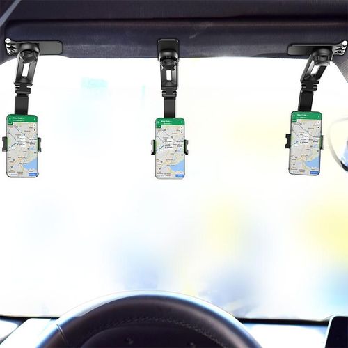 Hot-selling car phone holder — can be fixed on the sun visor, suitable for mobile navigation, live streaming and selfies, safe and stable, shockproof and anti-shake, colors shipped randomly