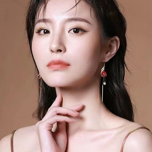 ✨Elegant Super Fairy Blue Crystal Earrings🦚Long Tassel Peacock Phoenix Stylish Temperament Ear Ornaments