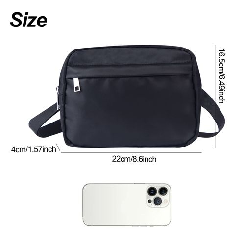 Unisex Japanese-Style New Lightweight Casual Fashion Multi-Pocket Crossbody Bag Waterproof Oxford Cloth Small Square Bag