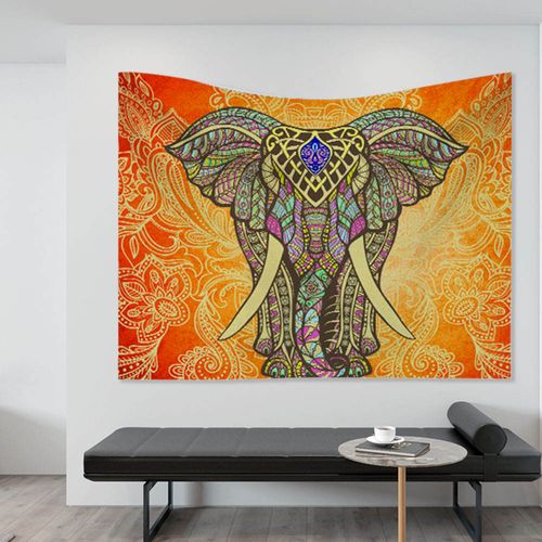 7 CHAKRAS Tapestry Mandala Tapestri Elephant Tapestry Wall Hanging College Dorm Decoration Meditation Yoga Mat Rug