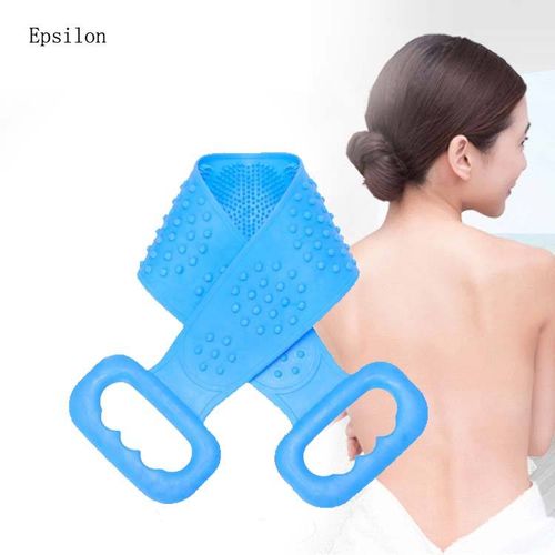 Epsilon Cheap Price BPA Free Custom Silicone Bath Towel with Soft Back Brush