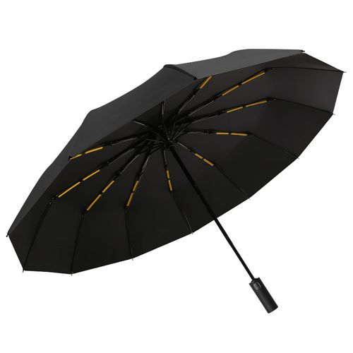 DD2223 Automatic  Sun Protection Umbrella Black Coating Folding Strong Windproof Rain Paraguas Outdoor UV Umbrella