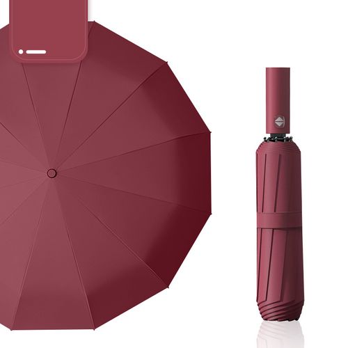 DD2223 Automatic  Sun Protection Umbrella Black Coating Folding Strong Windproof Rain Paraguas Outdoor UV Umbrella