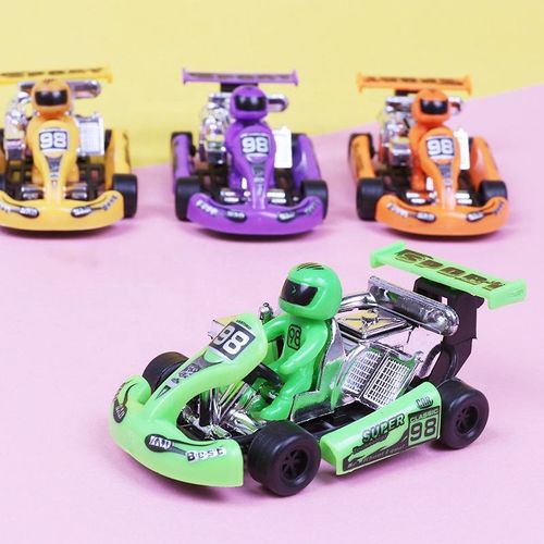 2025 Mini Pull Back Power Go-Kart Car Racing Game Vehicle Model Children Educational Toy Funny Kids Toys for Boys Plastic Car
