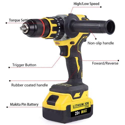 Large Torque Electric DrillElectric ScrewdriverThree Function Brushless Impact Drill