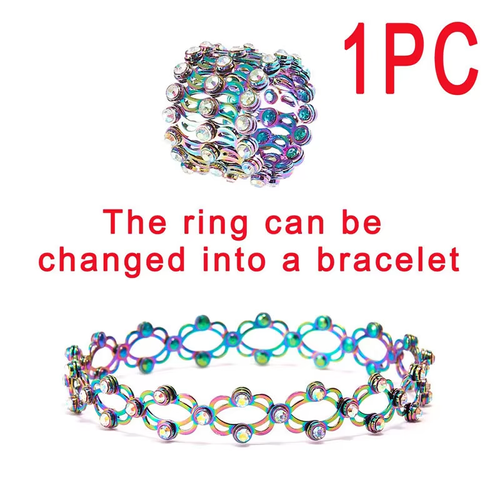 New Convertible Ring Transforms to Bracelet Adjustable & Versatile for Women Colors Styles Shipped Randomly