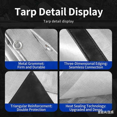 Double-Silver Tarpaulin Wholesale | Heavy-Duty PE Waterproof Sunproof Tarp | Tear-Resistant Cover for Cars & Outdoor Storage| Supports custom sizing, better prices for larger orders.