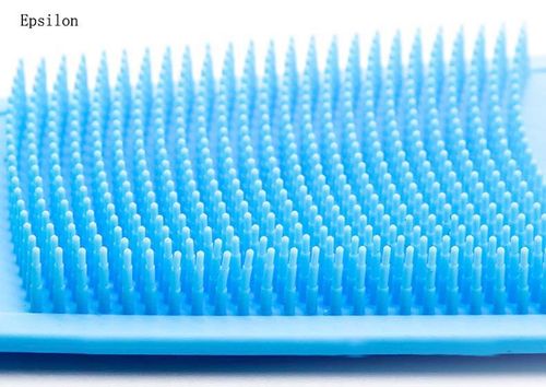 Epsilon Cheap Price BPA Free Custom Silicone Bath Towel with Soft Back Brush