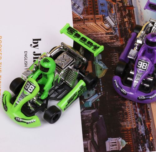 2025 Mini Pull Back Power Go-Kart Car Racing Game Vehicle Model Children Educational Toy Funny Kids Toys for Boys Plastic Car