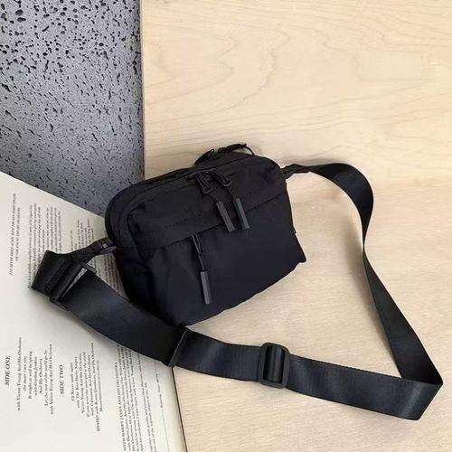 Unisex Japanese-Style New Lightweight Casual Fashion Multi-Pocket Crossbody Bag Waterproof Oxford Cloth Small Square Bag