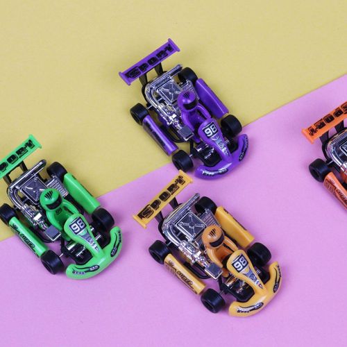 2025 Mini Pull Back Power Go-Kart Car Racing Game Vehicle Model Children Educational Toy Funny Kids Toys for Boys Plastic Car