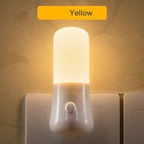Led Manual Onoff Switch Plug-in Night Light Bright White Indoor Light Bathroom Energy Efficient Wall Night Light