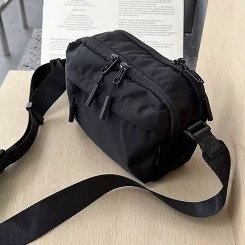 Unisex Japanese-Style New Lightweight Casual Fashion Multi-Pocket Crossbody Bag Waterproof Oxford Cloth Small Square Bag