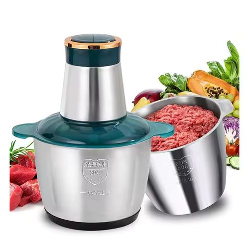 New 2 Speeds 220-240V 250W High Power Stainless steel 2L 3L Capacity Electric Chopper Meat Grinder Mincer Food Processor Slicer