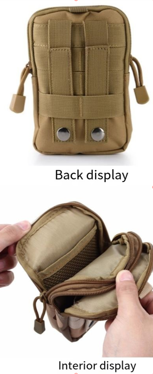 Outdoor sports waist bag tactical military camouflage multi-functional tool mobile phone waist bag riding accessories war pocket bag