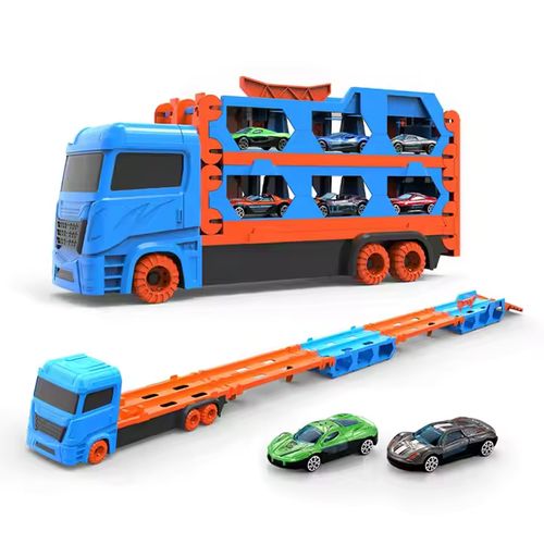 Ejection Folding Metal Transport Storage Container 3 Layer Truck Model Car Mini Car Children Alloy Die Casting Toy