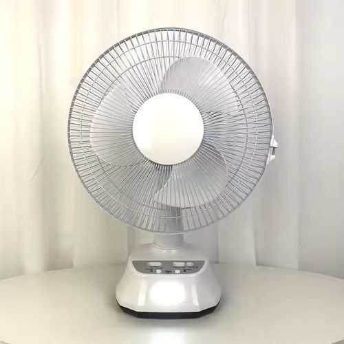 Nuevo ventilador recargable con panel solar, puerto USB, luz LED