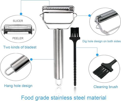 Multifunctional stainless steel peeler