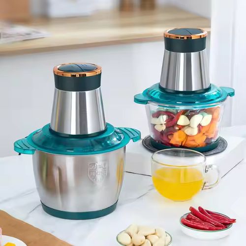 New 2 Speeds 220-240V 250W High Power Stainless steel 2L 3L Capacity Electric Chopper Meat Grinder Mincer Food Processor Slicer