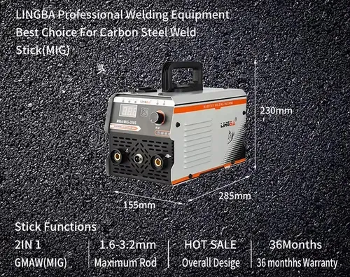 Portable inverter welding machine with 15A plug