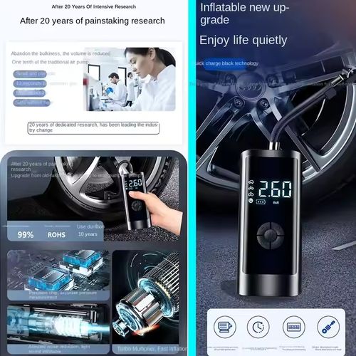 Portable Air Pump Wireless Tyre Inflator