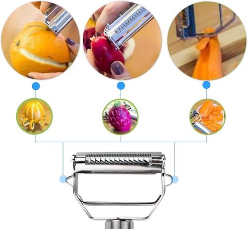 Multifunctional stainless steel peeler